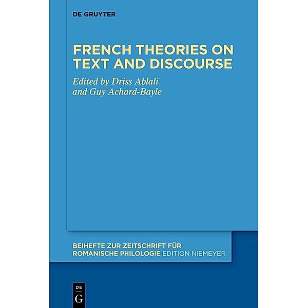 French theories on text and discourse