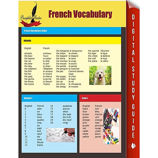 French Vocabulary, Pamphlet Master