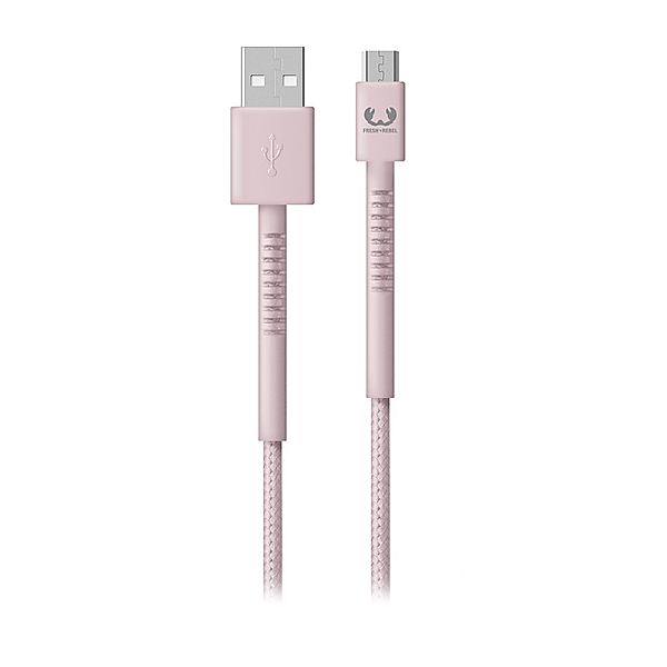 Fresh 'n Rebel Micro-USB-Kabel Fabriq, 2,0 m, Smokey Pink