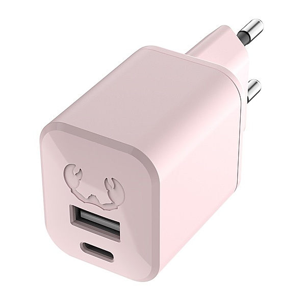 Fresh 'n Rebel Mini-Charger USB-C und USB-A, PD 30 W, Smokey Pink
