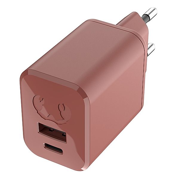 Fresh 'n Rebel Mini-Charger USB-C und USB-A, PD 45W, Safari Red