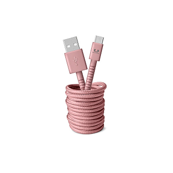 Fresh 'n Rebel USB-C - A Kabel Fabriq, 3,0 m, Dusty Pink