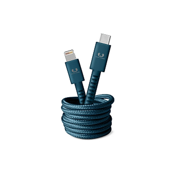 Fresh 'n Rebel USB-C - Lightning Kabel Fabriq, 1,5 m, Petrol Blue