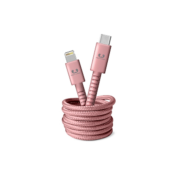 Fresh 'n Rebel USB-C - Lightning Kabel Fabriq, 1,5 m, Dusty Pink