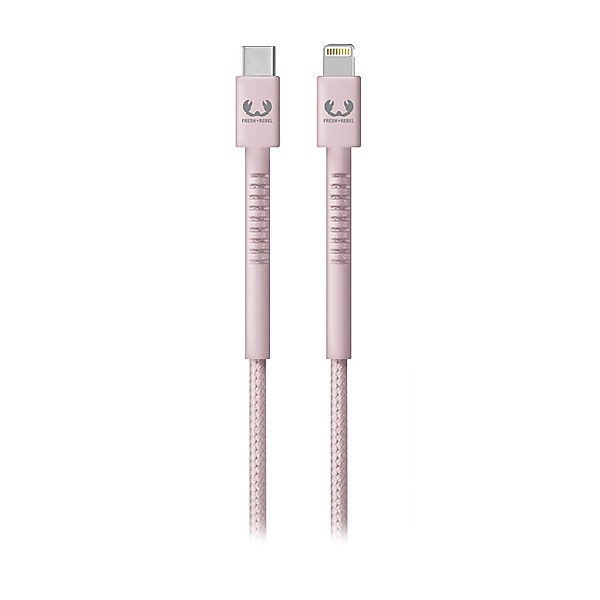 Fresh 'n Rebel USB-C - Lightning-Kabel Fabriq, 2,0 m, Smokey Pink