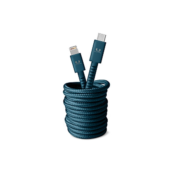 Fresh 'n Rebel USB-C - Lightning Kabel Fabriq, 3,0 m, Petrol Blue