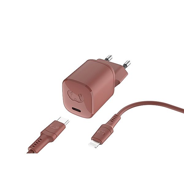 Fresh 'n Rebel USB-C Mini Charger 20W + Apple Lightning-Kabel 2 m, Safari Red