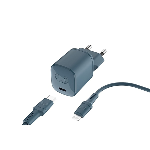 Fresh 'n Rebel USB-C Mini Charger 20W + Apple Lightning-Kabel 2 m, Dive Blue