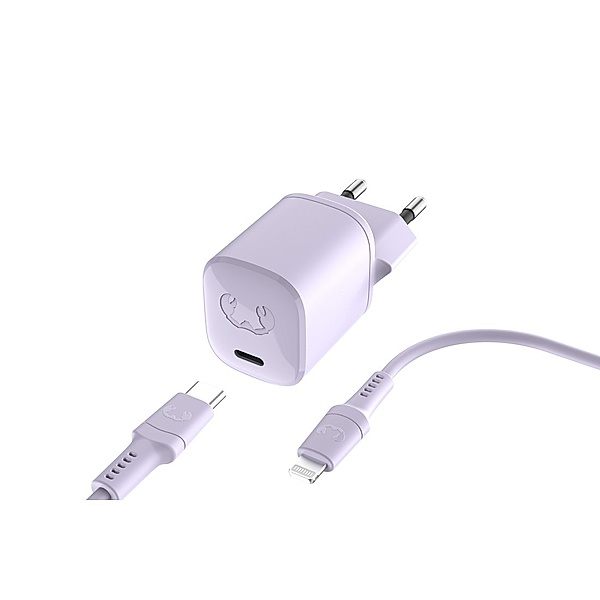 Fresh 'n Rebel USB-C Mini Charger 20W + Apple Lightning-Kabel 2 m, Dreamy Lilac
