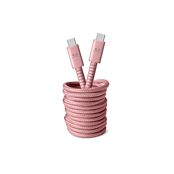 Fresh 'n Rebel USB-C – USB-C Kabel Fabriq, 3,0 m, Dusty Pink