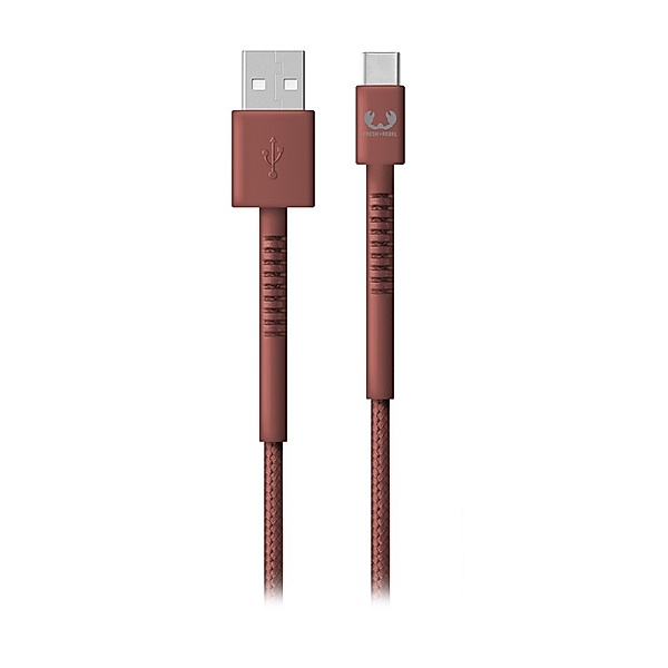 Fresh 'n Rebel USB - USB-C Kabel Fabriq, 2,0 m, Safari Red