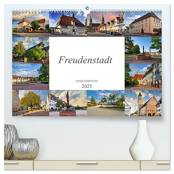 Freudenstadt Stadtansichten (hochwertiger Premium Wandkalender 2025 DIN A2 quer), Kunstdruck in Hochglanz, Calvendo, Dirk Meutzner