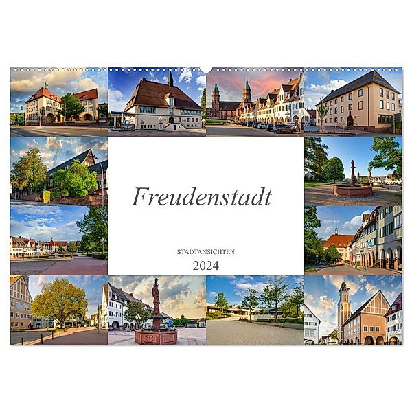 Freudenstadt Stadtansichten (Wandkalender 2024 DIN A2 quer), CALVENDO Monatskalender, Dirk Meutzner
