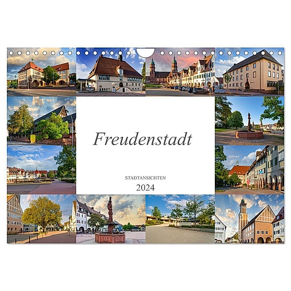 Freudenstadt Stadtansichten (Wandkalender 2024 DIN A4 quer), CALVENDO Monatskalender, Dirk Meutzner