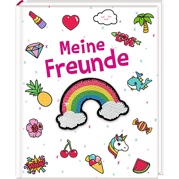 COPPENRATH Freundebuch – Funny Patches mit Wende-Pailletten