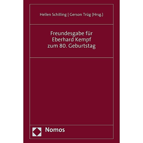 Freundesgabe für Eberhard Kempf zum 80. Geburtstag