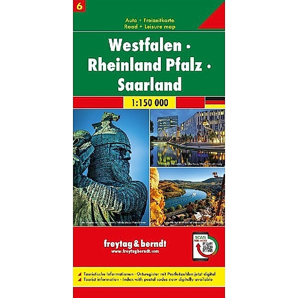 freytag & berndt Auto + Freizeitkarten / GDR 06 / Westfalen - Rheinland Pfalz - Saarland, Autokarte 1:150.000, Blatt 6