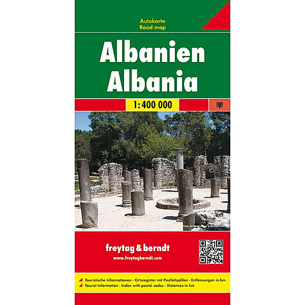 Freytag & Berndt Autokarte / AK 9501 / Freytag & Berndt Autokarte Albanien 1:400.000. Shqiperia. Albanie. Albania