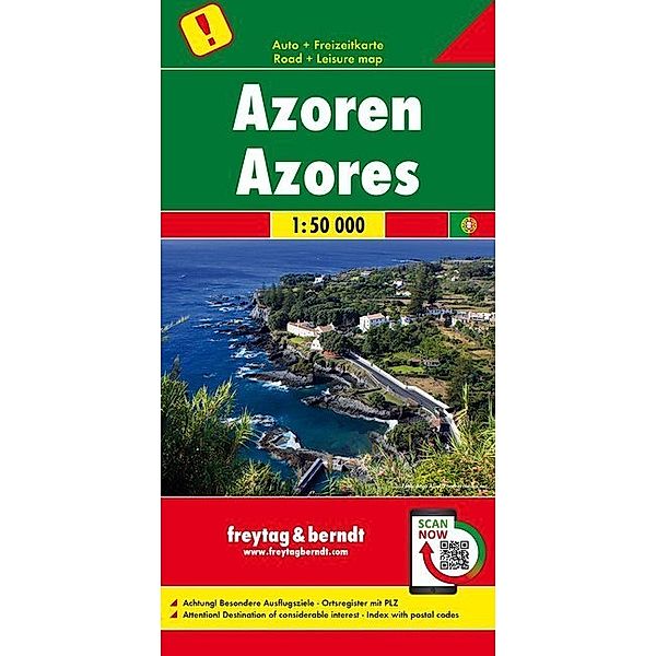 Freytag & Berndt Autokarte Azoren. Acores. Azores. Azzorre