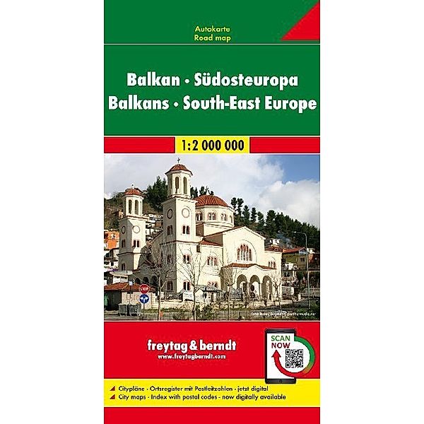 Freytag & Berndt Autokarte Balkan, Südosteuropa. Balcanes, Europa del Sudeste. Balkan, Zuidoost-Europa; Balkans, South-East Europe; Balkans, Europe du Sud-Est; Balcani, Europa del Sud-Est