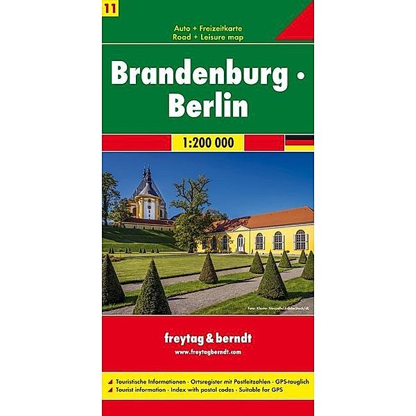 Freytag & Berndt Autokarte Brandenburg, Berlin. Brandebourg, Berlin / Brandeburgo, Berlino