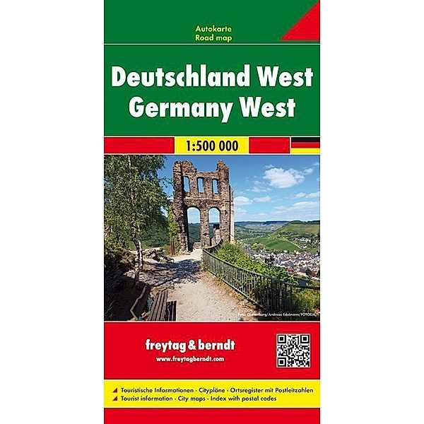 Freytag & Berndt Autokarte Deutschland West 1:500.000. Germany West