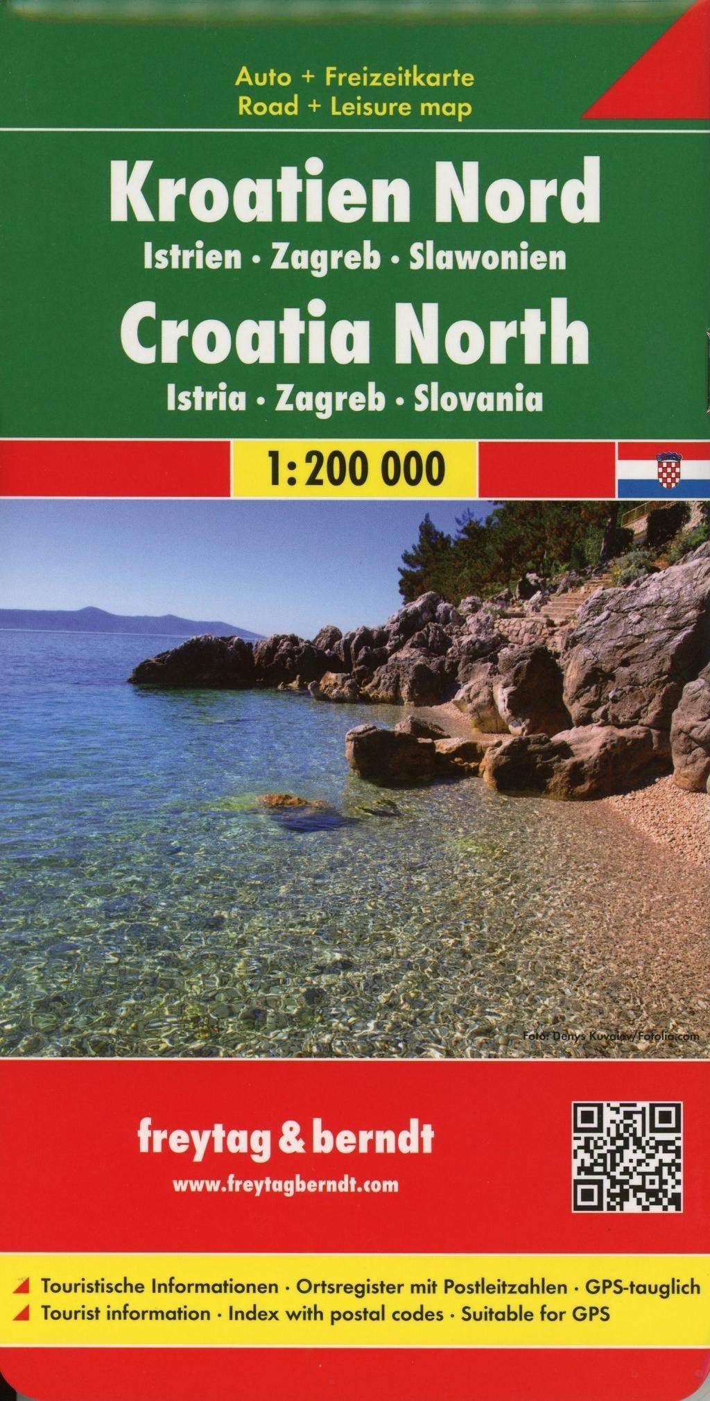 AK 0721 Auto karte Croazia costa nord 1:200.000 Set wegenkaarten 1:150 000 