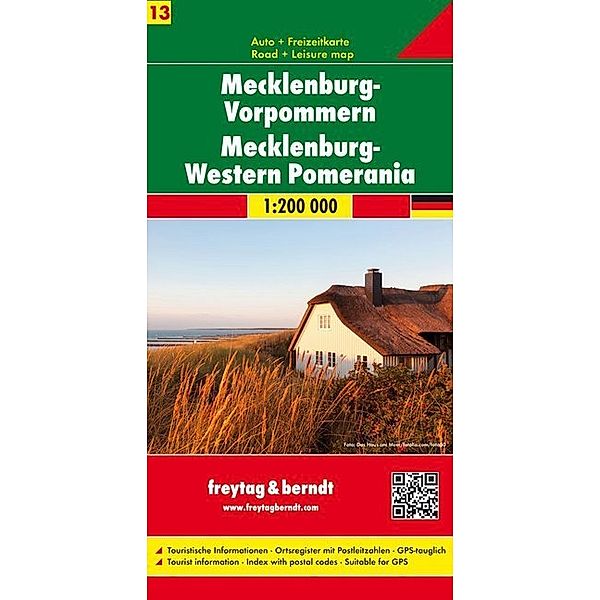 Freytag & Berndt Autokarte Mecklenburg-Vorpommern / Mecklenburg-Western Pomerania. Mecklembourg-Poméranie occidentale / Meclenburgo-Pomerania Occidentale / Mecklemburgo-Pomerania Occidental