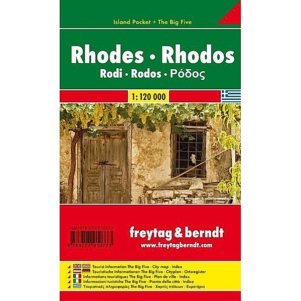 Freytag & Berndt Autokarte Rhodos. Rhodes. Rodi; Rodos; Rodas; Rodosz