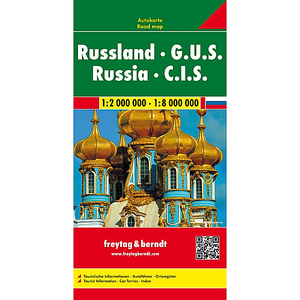 Freytag & Berndt Autokarte Russland, G.U.S. 1:2 Mill. - 1:8 Mill.. Russia, C.I.S.. Russie, C.E.I.; Russische federatie