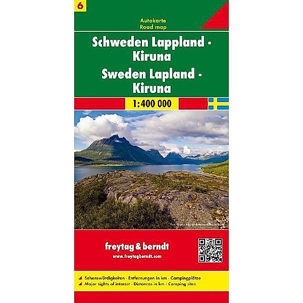 Freytag & Berndt Autokarte Schweden Lappland - Kiruna. Sverige, Lappland. Zweden, Lapland