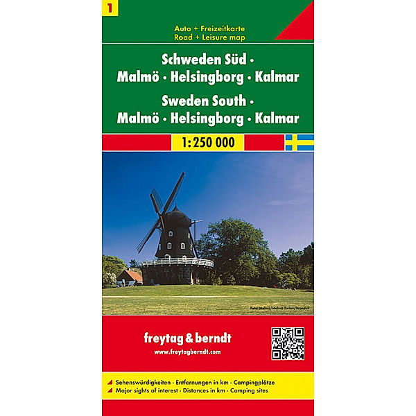 Freytag & Berndt Autokarte Schweden Süd. Sweden South.  Sverige Söder. Suède du Sud; Svezia della Sud