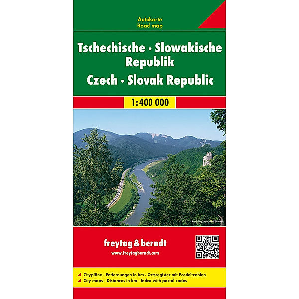 Freytag & Berndt Autokarte Tschechische, Slowakische Republik. República Checa, Eslovaquia. Tsjechie, Slowakije. Czech, Slovak Republic. Rép. Tchèque, Rép. Slovaque. Rep. Ceca, Rep. Slovacca