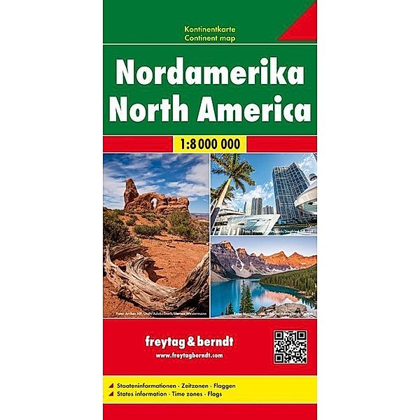 Freytag & Berndt Kontinentkarte Nordamerika 1:8 Mio. North America / Amerique du Nord / America del Nord / De America del Norte