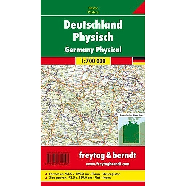 Freytag & Berndt Poster, ohne Metallstäbe / Freytag & Berndt Poster Deutschland, physisch, ohne Metallstäbe. Germany, physical