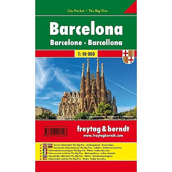 Freytag & Berndt Stadtplan Barcelona. Barcelone. Barcellona