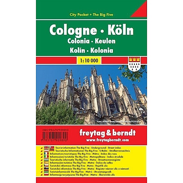 Freytag & Berndt Stadtplan Köln / Cologne / Colonia / Keulen / Kolin / Kolonia