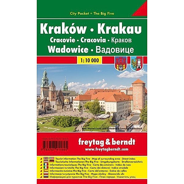 Freytag & Berndt Stadtplan Krakau, Wadowice. Krakow, Wadowice. Cracovie, Wadowice. Cracovia, Wadowice. Krakov, Wadowice. Krakkó, Wadowice