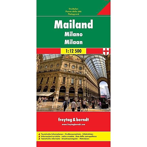 Freytag & Berndt Stadtplan Mailand. Milano. Milaan. Milano. Milaan