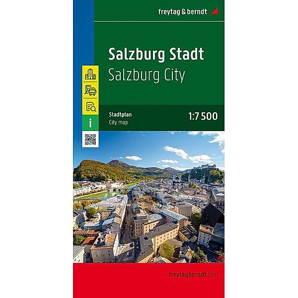 Freytag & Berndt Stadtplan Salzburg Stadt 1:7.500 - 1:15.000. Salzburg City. Salzbourg Ville. Salisburgo Città. Salzburgo Ciudad