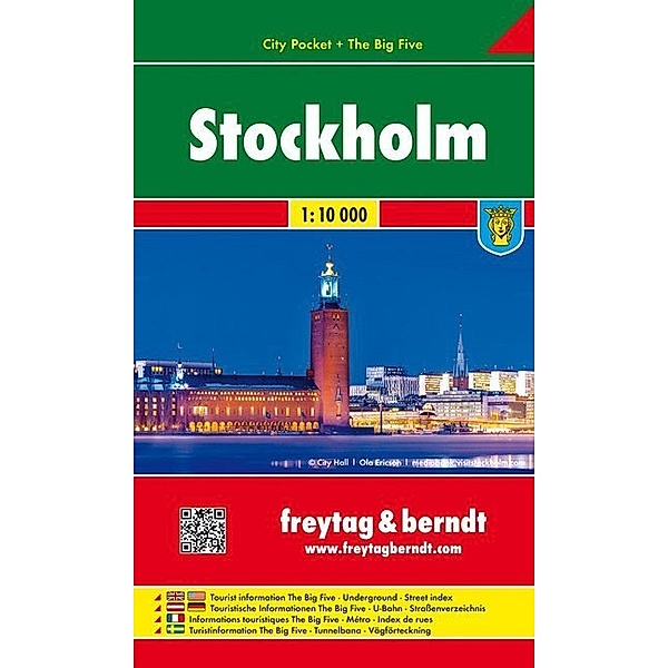 Freytag & Berndt Stadtplan Stockholm. Stoccolma. Estocolmo; Stokholm; Sztokholm