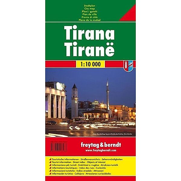Freytag & Berndt Stadtplan Tirana 1:10.000