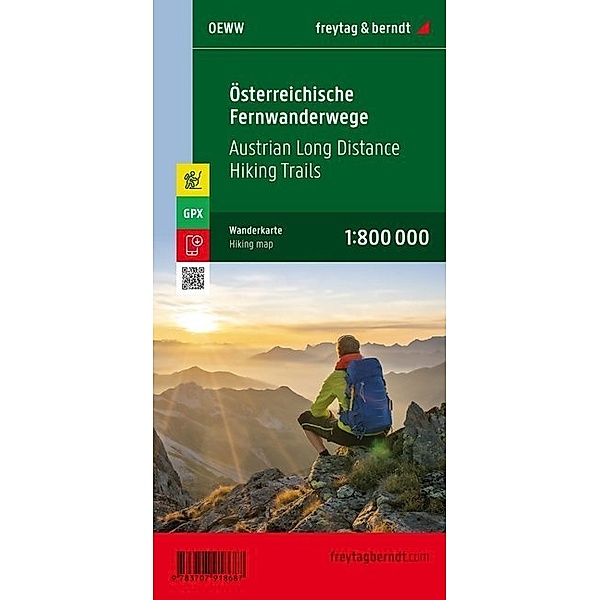 freytag & berndt Wander-Rad-Freizeitkarten / OEWW / Österreichische Fernwanderwege, Weitwanderkarte 1:800.000