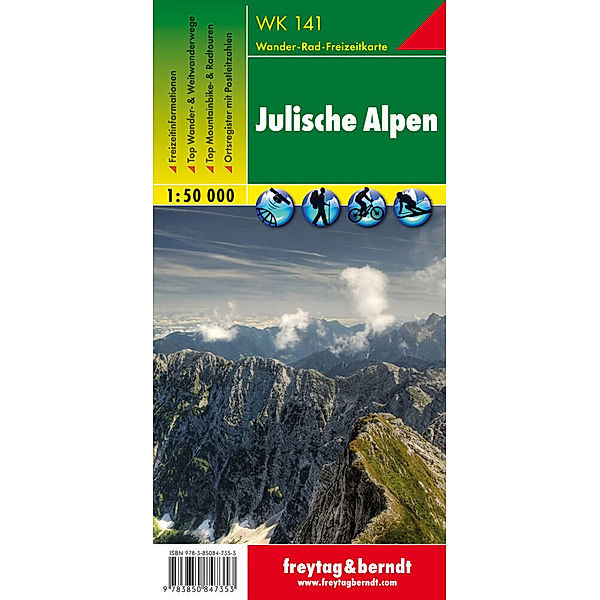 Freytag & Berndt Wander-, Rad- und Freizeitkarte Julische Alpen