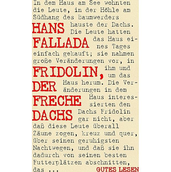 Fridolin, der freche Dachs, Hans Fallada