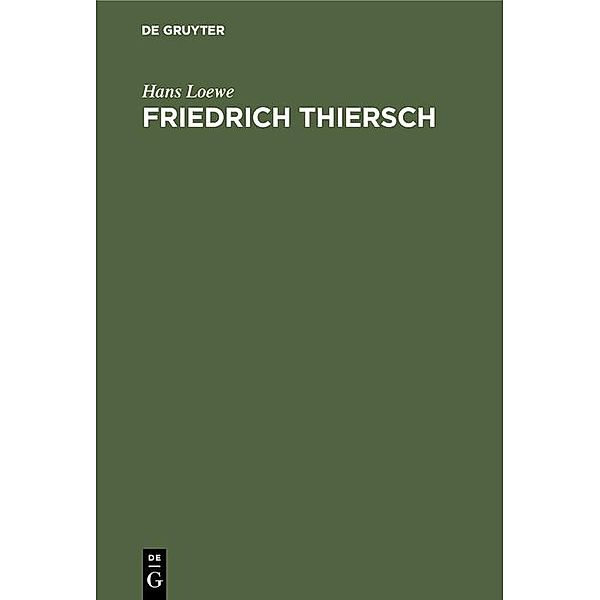 Friedrich Thiersch / Jahrbuch des Dokumentationsarchivs des österreichischen Widerstandes, Hans Loewe