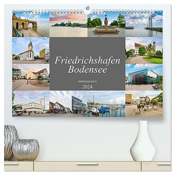 Friedrichshafen Impressionen (hochwertiger Premium Wandkalender 2024 DIN A2 quer), Kunstdruck in Hochglanz, Dirk Meutzner