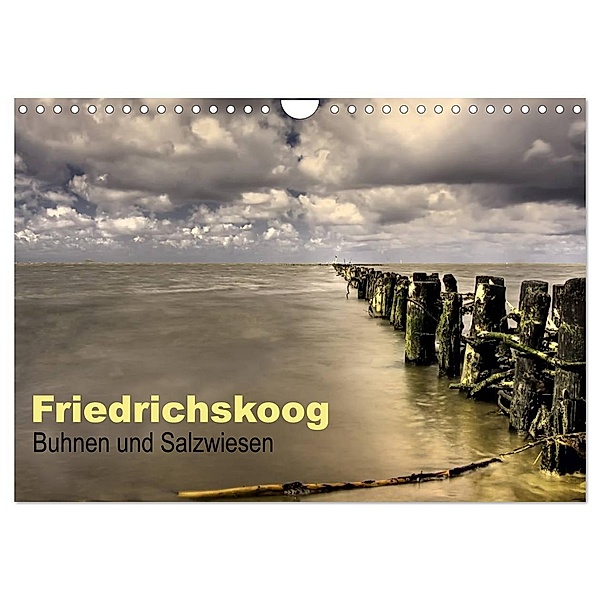 Friedrichskoog Buhnen und Salzwiesen (Wandkalender 2024 DIN A4 quer), CALVENDO Monatskalender, Petra Voss