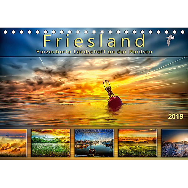 Friesland, verzauberte Landschaft an der Nordsee (Tischkalender 2019 DIN A5 quer), Peter Roder