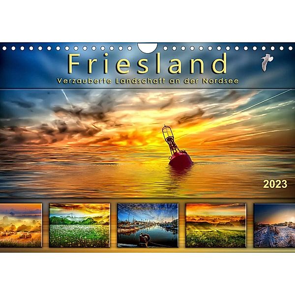 Friesland, verzauberte Landschaft an der Nordsee (Wandkalender 2023 DIN A4 quer), Peter Roder